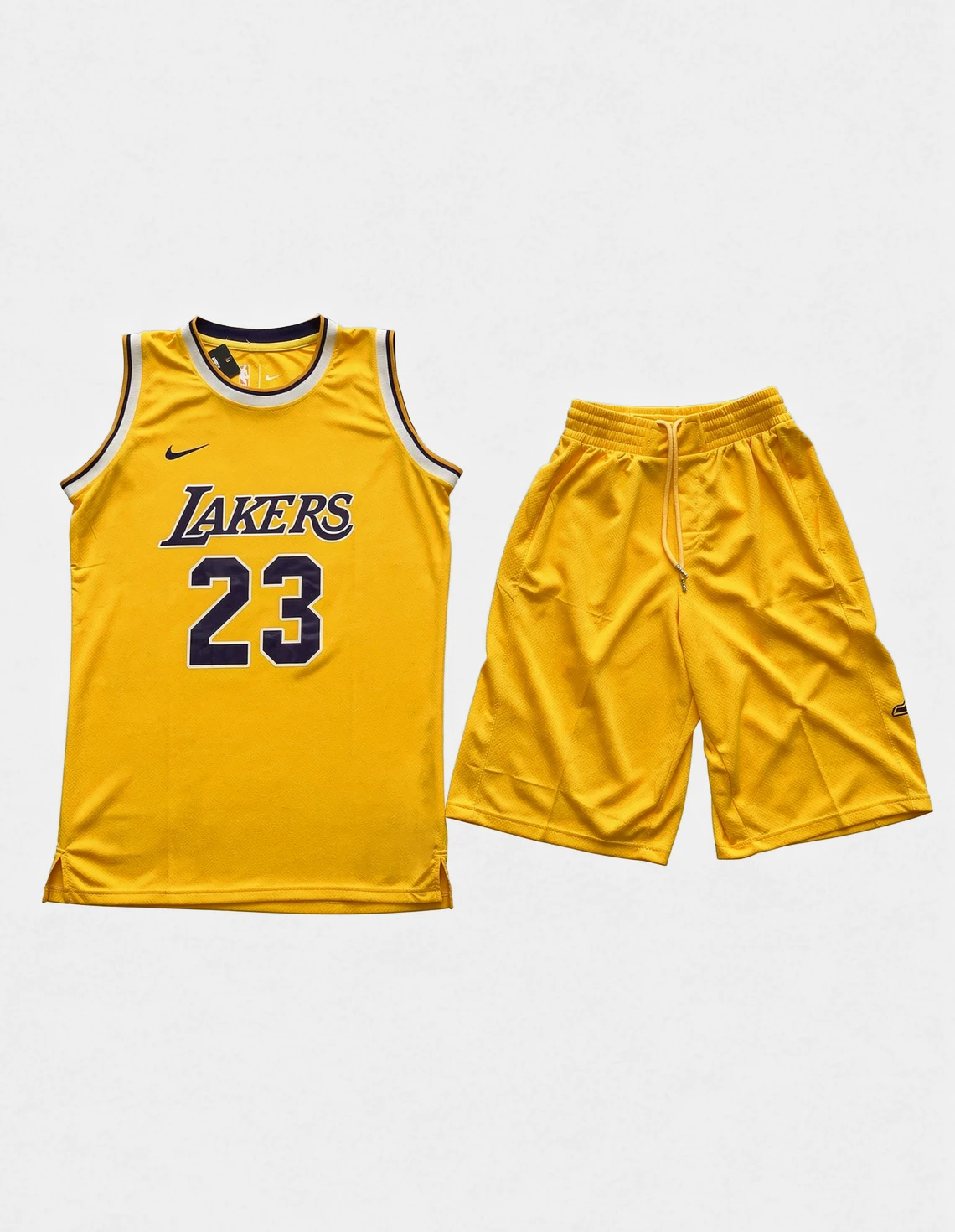 ست رکابی و شلوارک بسکتبال مردانه نایکی Lakers No.23 M